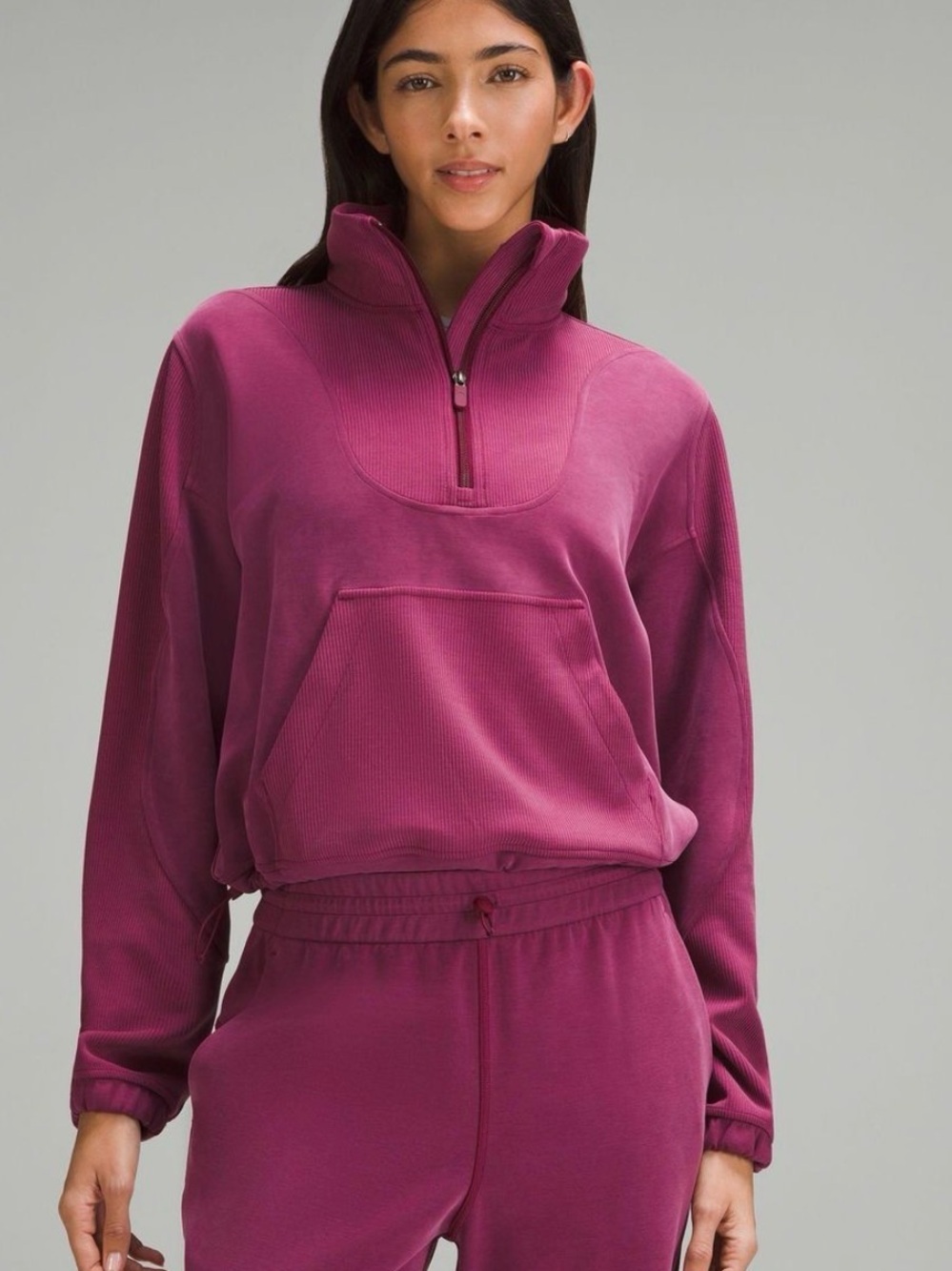 lululemon Brushed Softstreme Ribbed Half Zip — Size 6
